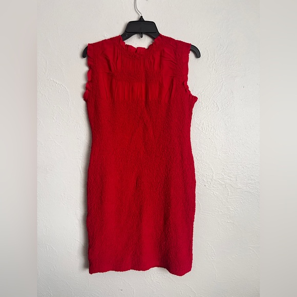 NWT BY ANTHROPOLOGIE RUFFLE-TRIM TEXTURED MINI DRESS Size Small - Picture 15 of 16
